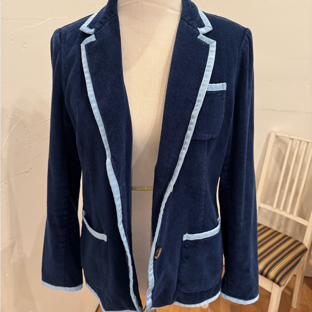 Darling Navy Blazer with Light Blue Accents
